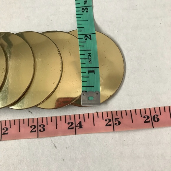 Coin Belt Gold Stretch Vintage Wide Statement Disc - Picture 8 of 10